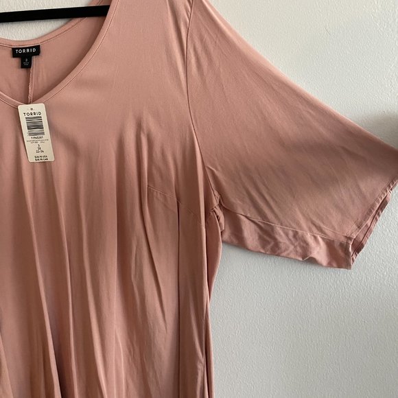 Torrid Pink V-Neck Tunic Top 3X - Picture 8 of 11
